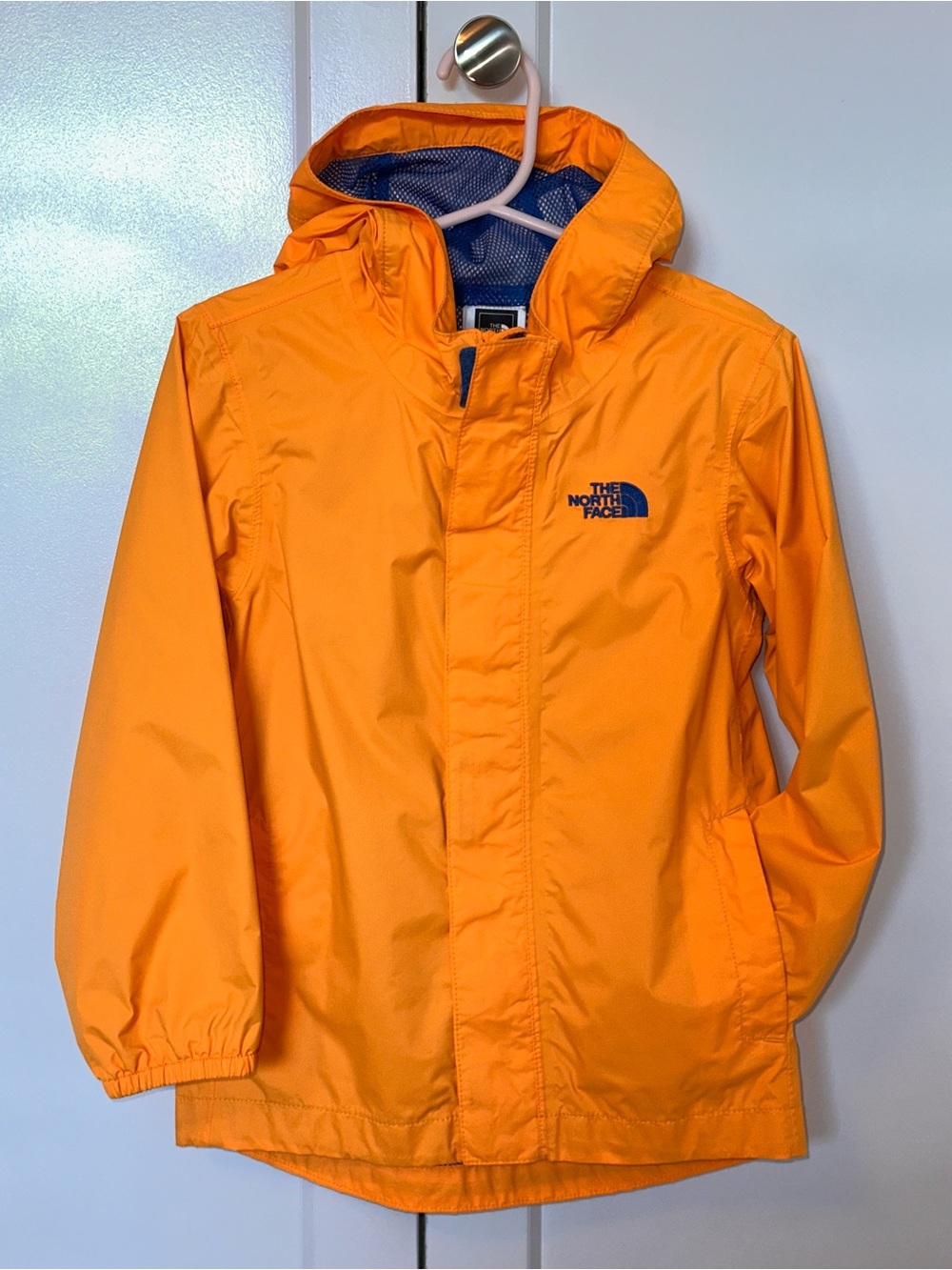 The North Face Kids Orange Hooded Rain Jacket